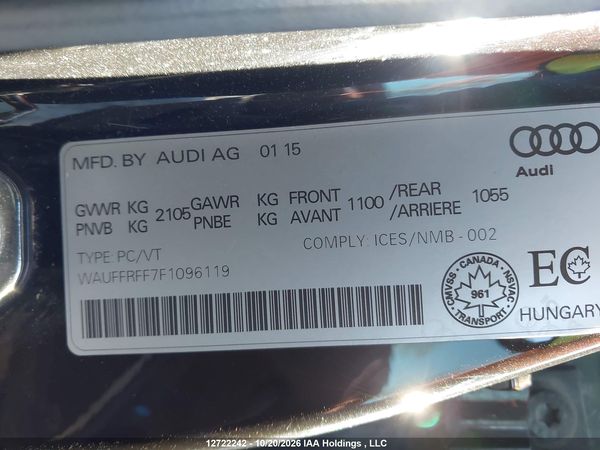 2015 AUDI A3 quattro Prestige — I9