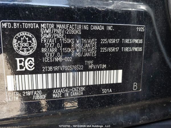 2025 TOYOTA RAV4 LE — I9