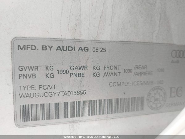 2026 AUDI A3 PREMIUM/PREMIUM PLUS — I9