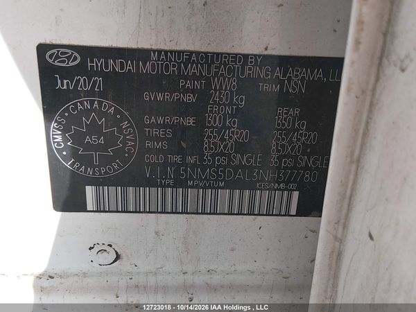 2022 HYUNDAI SANTA FE ULTIMATE CALLIGRAPHY — I9