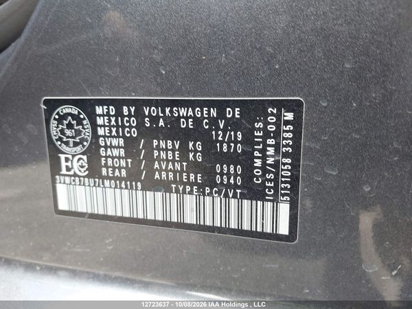 2020 VOLKSWAGEN JETTA S/SE/R-LINE — I18