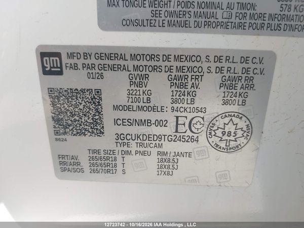 2026 CHEVROLET SILVERADO K1500 LT — I9