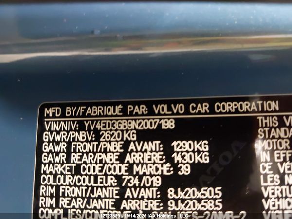 2022 VOLVO C40 P8 RECHARGE ULTIMATE — I9