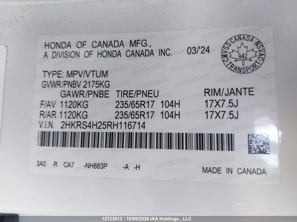 2024 HONDA CR-V LX — I9