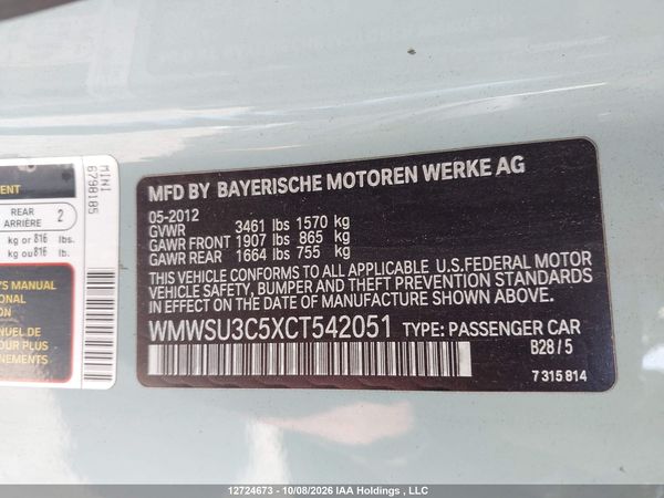 2012 MINI COOPER — I9