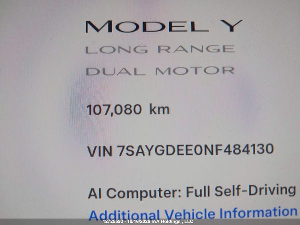 2022 TESLA MODEL Y — I14