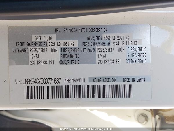 2016 MAZDA CX-5 TOURING — I9