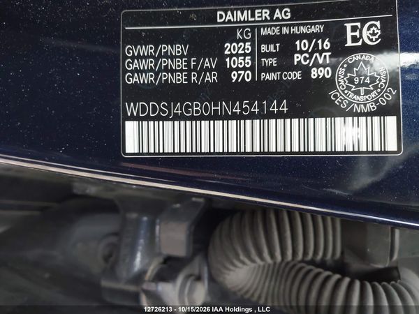 2017 MERCEDES-BENZ CLA 250 4MATIC — I9