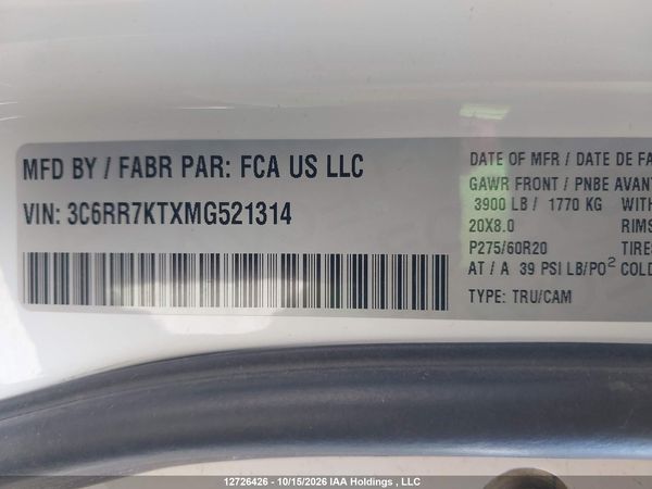 2021 RAM 1500 CLASSIC TRADESMAN — I9