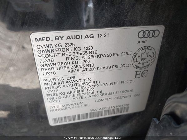 2022 AUDI Q3 quattro Premium — I9