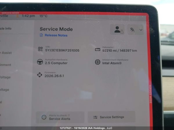 2019 TESLA MODEL 3 LONG RANGE/PERFORMANCE — I16