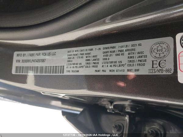 2026 RAM 1500 LARAMIE — I9