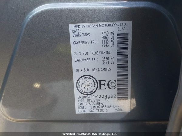 2022 NISSAN PATHFINDER sl — I9