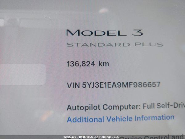 2021 TESLA MODEL 3 — I16