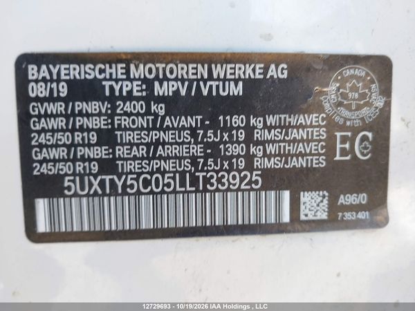 2020 BMW X3 XDRIVE30I — I9