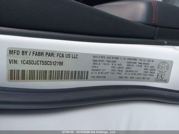 2025 DODGE DURANGO R/T — I9