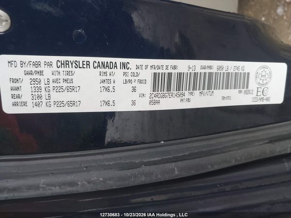 2014 DODGE GRAND CARAVAN SE — I9
