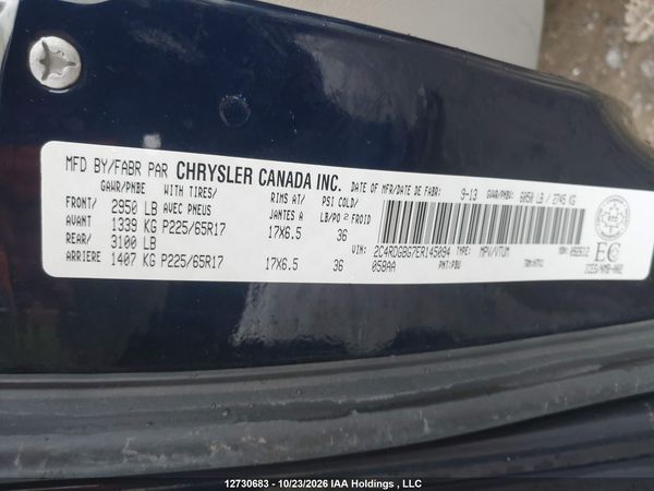 2014 DODGE GRAND CARAVAN SE — I18