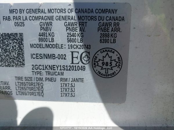 2025 CHEVROLET SILVERADO K2500 HEAVY DUTY LT — I9
