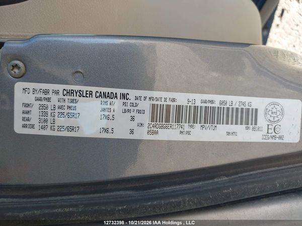 2014 DODGE GRAND CARAVAN SE/SXT — I18