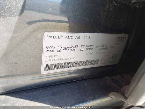 2019 AUDI A8 L 55 — I9