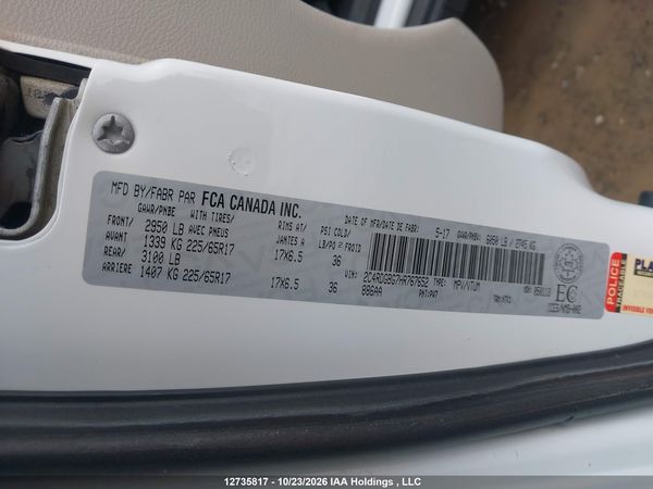 2017 DODGE GRAND CARAVAN SE — I9