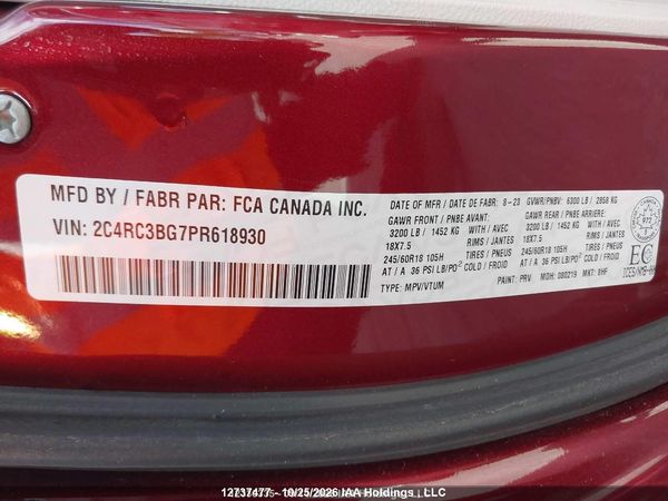2023 CHRYSLER PACIFICA TOURING L AWD — I9