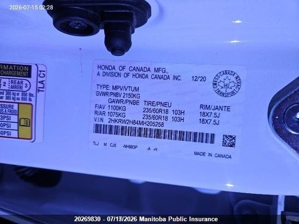 2021 HONDA CR-V EX-L