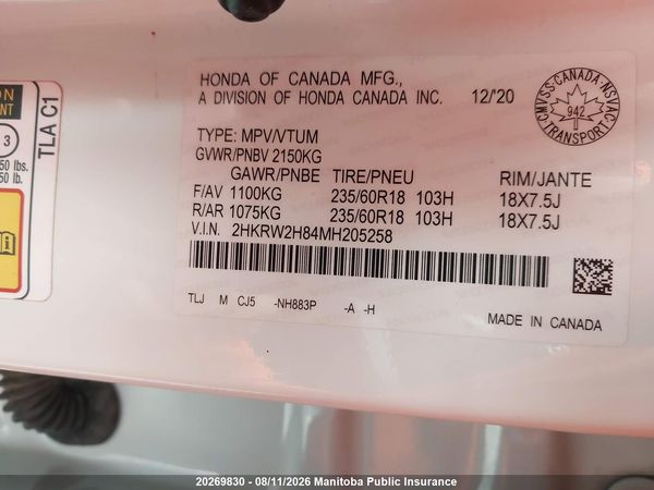 2021 HONDA CR-V EX-L