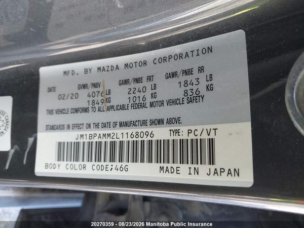 2020 MAZDA MAZDA3 SPORT GT