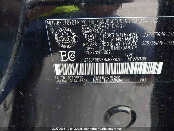 2017 TOYOTA RAV4 SE