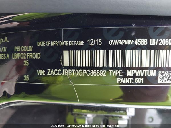 2016 JEEP RENEGADE NORTH