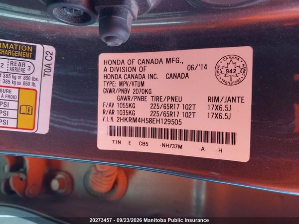 2014 HONDA CR-V EX — I8