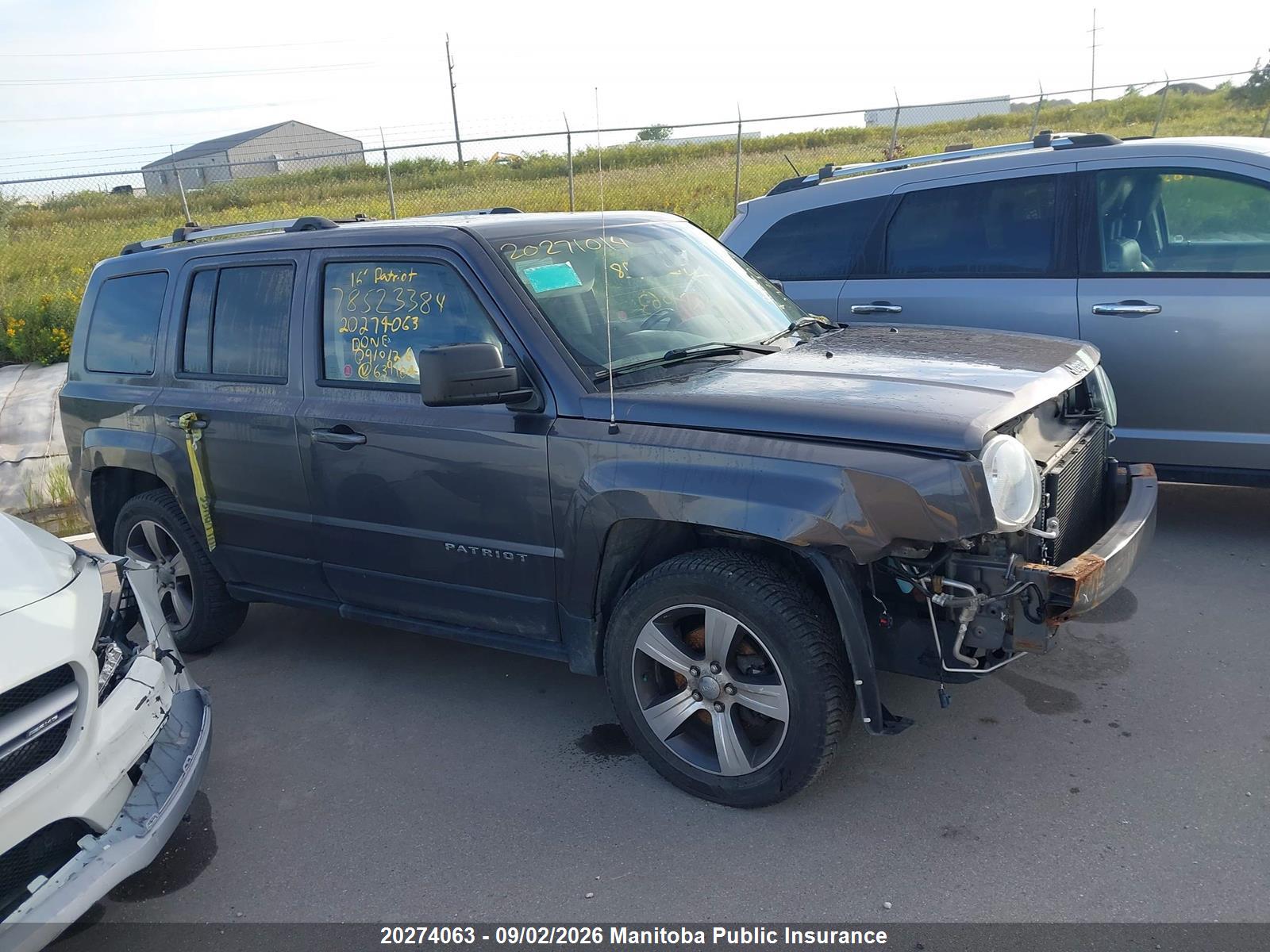 2016 JEEP PATRIOT HIGH ALTITUDE