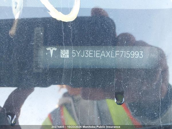 2020 TESLA MODEL 3 STANDARD RANGE PLUS 50 — I8