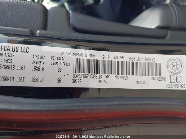 2018 JEEP GRAND CHEROKEE LIMITED