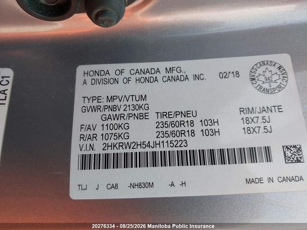 2018 HONDA CR-V EX