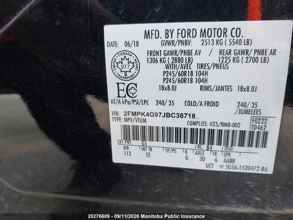 2018 FORD EDGE SE