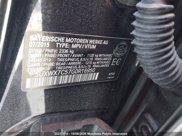 2016 BMW X3 35I — I9