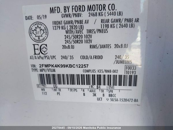 2019 FORD EDGE TITANIUM