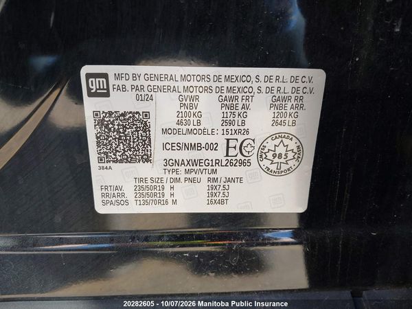 2024 CHEVROLET EQUINOX RS — I9