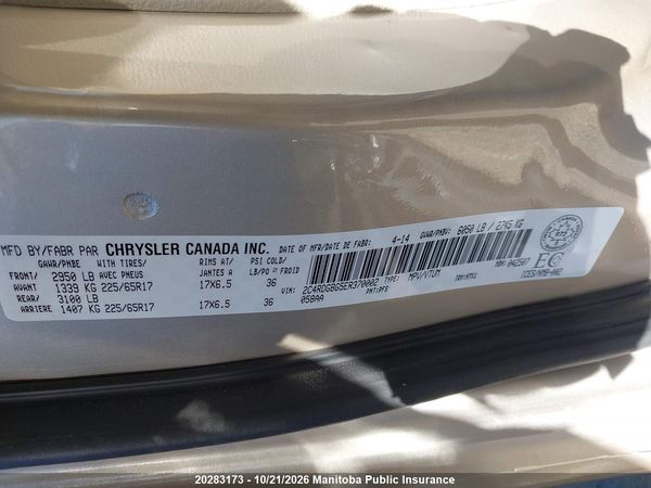 2014 DODGE GRAND CARAVAN SE — I8