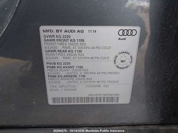 2015 AUDI Q3 quattro Prestige — I9