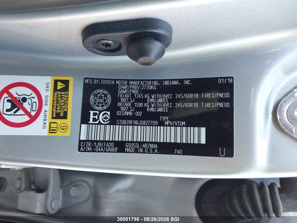 2018 TOYOTA HIGHLANDER LE/LE PLUS
