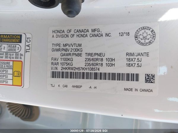 2019 HONDA CR-V EX
