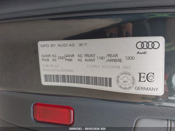 2018 AUDI S5 PRESTIGE