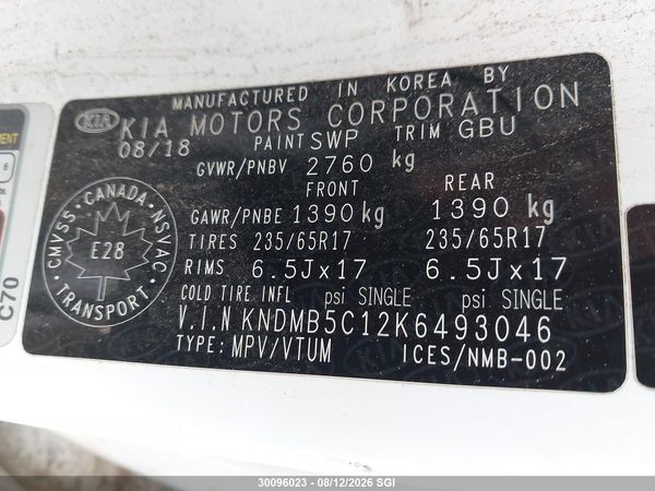 2019 KIA SEDONA LX/EX
