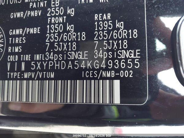 2019 KIA SORENTO EX/EX SPORT