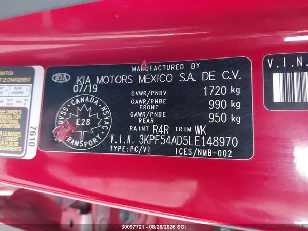 2020 KIA FORTE EX