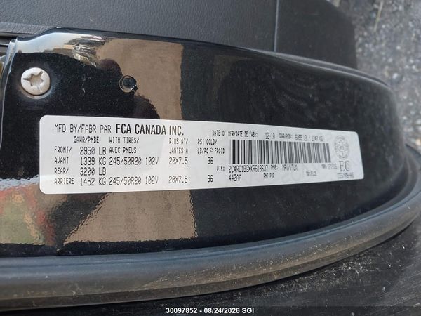 2019 CHRYSLER PACIFICA TOURING L